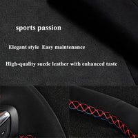 Couvre Volant Ford Mustang et Mustang GT 2015-2019, Cuir Véritable et Daim, à Coudre, 9 Styles