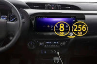 Autoradio Android Écran QLED 12,3 Pouces Toyota Hilux 2015-2023 CarPlay Sans Fil GPS 4G