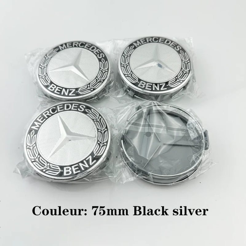 Cache-Moyeux Mercedes AMG W204 W205 GLA GLC 75mm — vue arrière