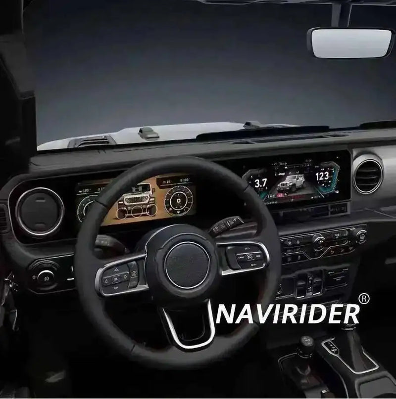 Autoradio Double Écran 24,6 Pouces Jeep Wrangler JL 2018-2022 Android CarPlay Sans Fil GPS 4G