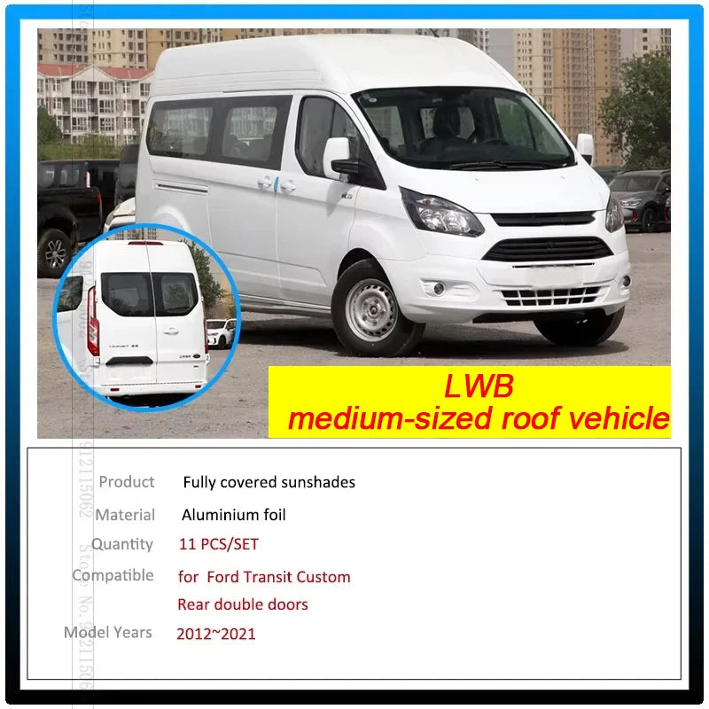 Pare-Soleil Rétractable Ford Transit Custom Tourneo LWB