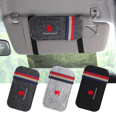 Étui de Pare-Soleil Porte-Lunettes Feutrine Peugeot 3008 2008
