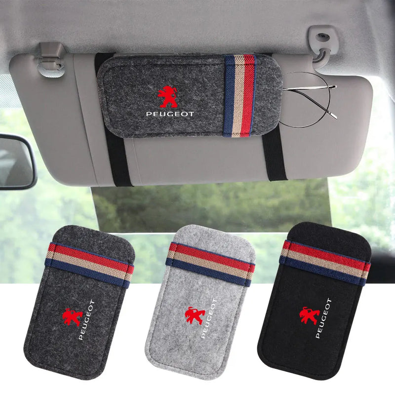 Étui de Pare-Soleil Porte-Lunettes Feutrine Peugeot 3008 2008