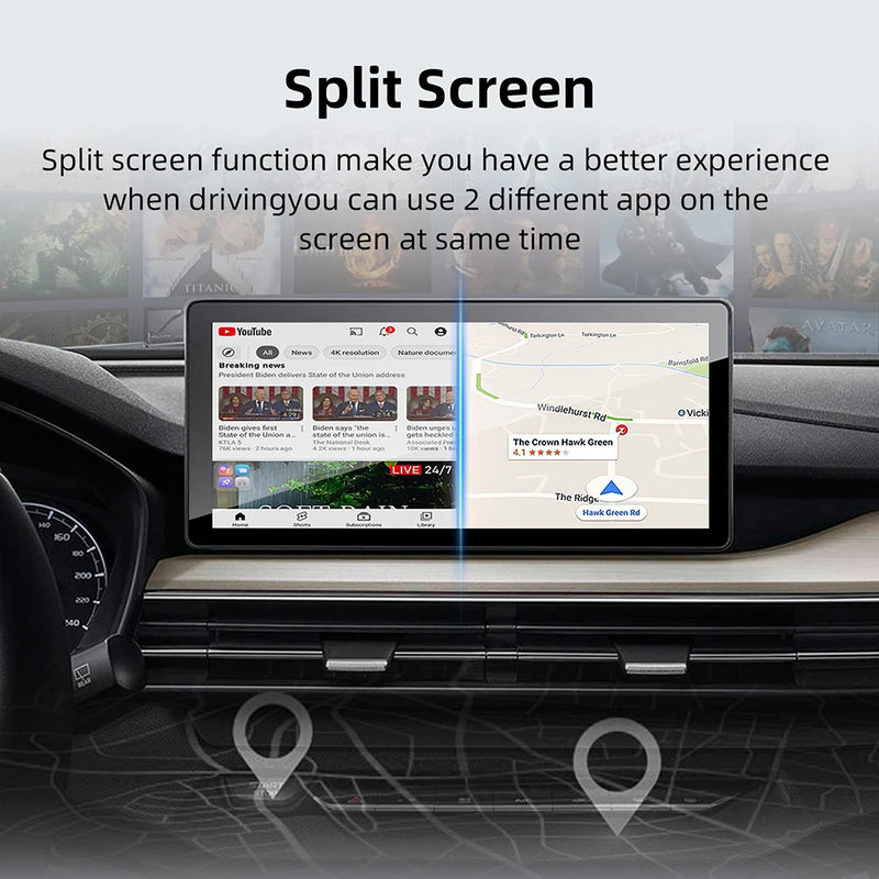 Boîtier CarPlay Renault AI Box 4G 64 Go GPS Sans Fil