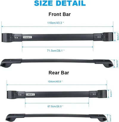 Barres de Toit Aluminium Subaru Forester Crosstrek Impreza