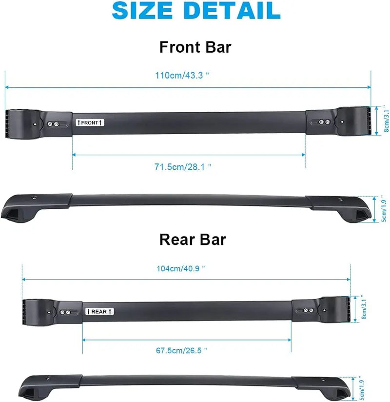 Aluminium-Dachreling Subaru Forester Crosstrek Impreza