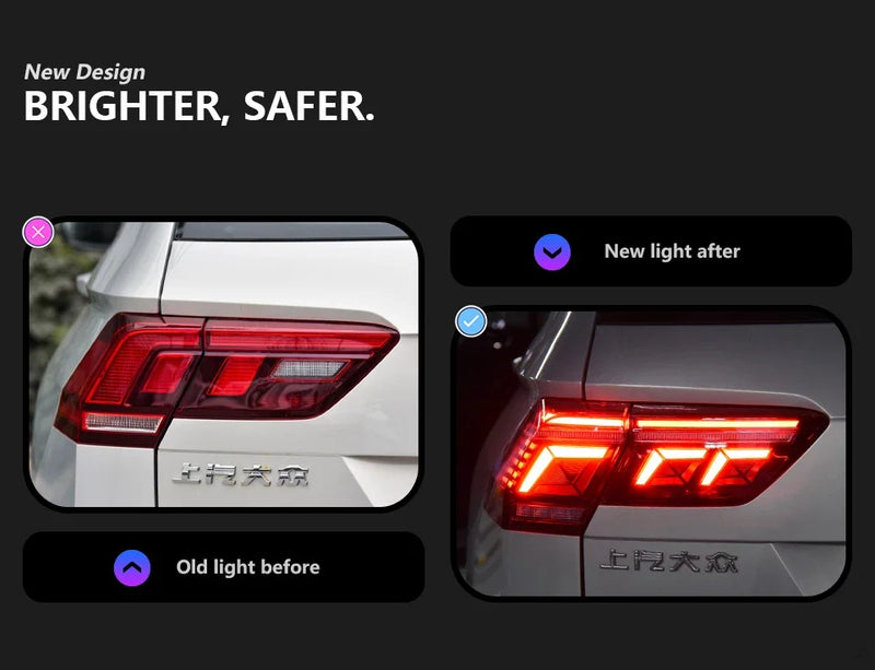 Feux Arrière LED Dynamiques Volkswagen Tiguan II MK2 2016-2022 Paire