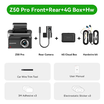 Dashcam DDPAI Z50 Pro 4K GPS ADAS 4G