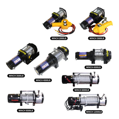 Treuil Électrique 3000 lbs Câble 8 m 12V 24V