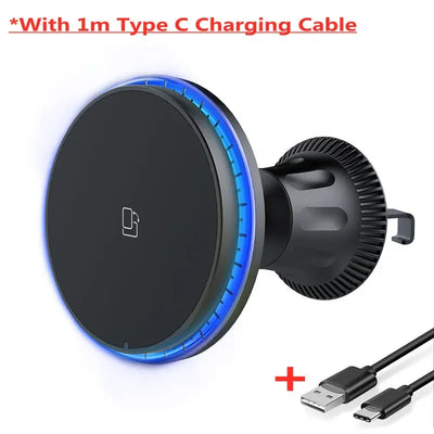 Support Téléphone Voiture Chargeur Induction Magnétique 15W