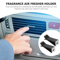 Black Metal Car Air Freshener Holder Clips, Pack of 30