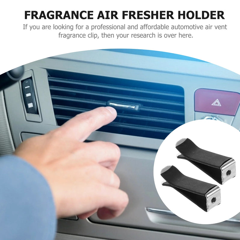 Black Metal Car Air Freshener Holder Clips, Pack of 30