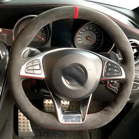 Couvre Volant Alcantara Mercedes W205 R231 GLA 45 — vue de trois quarts