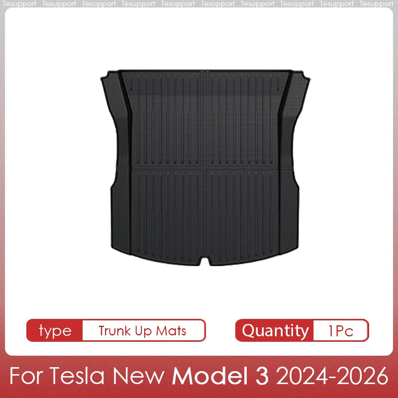 Tapis de Sol et de Malle Tesla Model 3 Highland 2024-2026 TPE Étanches Antidérapants