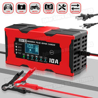 Chargeur de Batterie Voiture 12V 10A Intelligent LiFePO4 AGM Gel