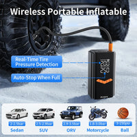 Booster de Batterie Voiture 4 en 1 avec Compresseur 150 PSI 25 L/min