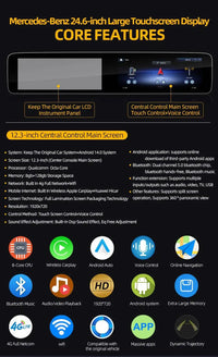 Autoradio Écran 24,6 Pouces Mercedes Classe G W463 2013-2025 GPS Android CarPlay 4G