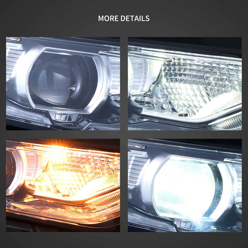 Phares LED Chevrolet Camaro SS RS 2019-2024 Double Lentille Feux de Jour Clignotants Ambre
