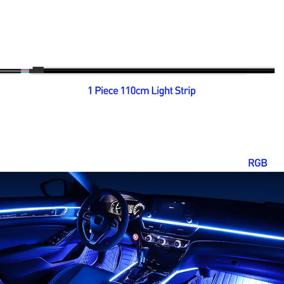 Bandes Acryliques Éclairage d'Ambiance RGB Voiture 110 cm