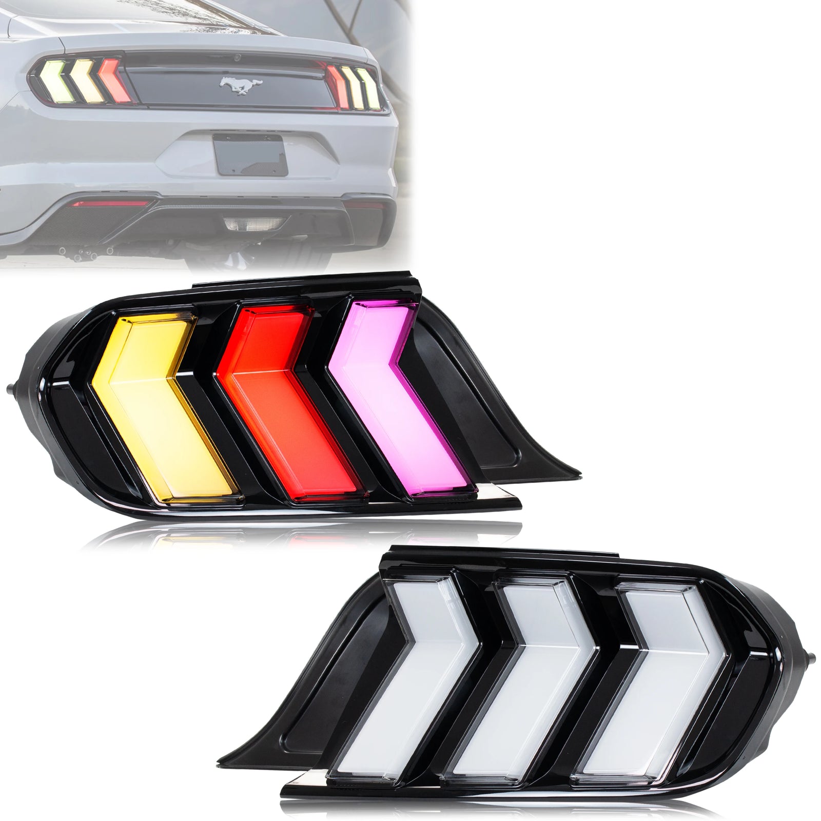 Feux Arrière LED RGB Ford Mustang S550 2015-2023