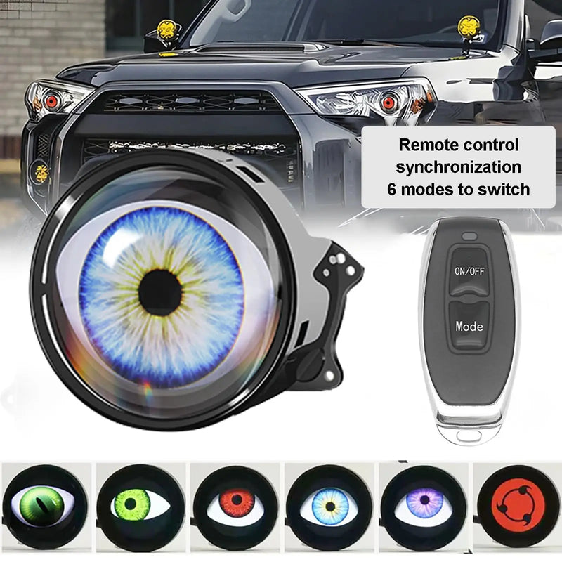 3-Inch Devil Eye LED Headlights — finish detail