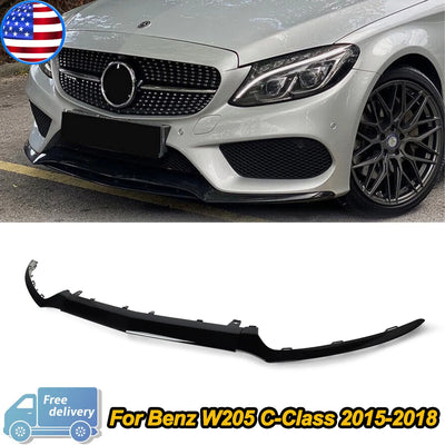 Lame de Pare-Chocs Avant Noir Mercedes Classe C W205 2015-2018
