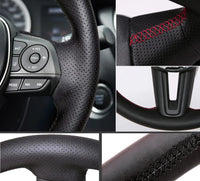Couvre Volant Audi Q3, Q5, SQ5, Q7, SQ7, Q8 et SQ8, Cuir Véritable sur Mesure à Coudre, 11 Couleurs de Fil