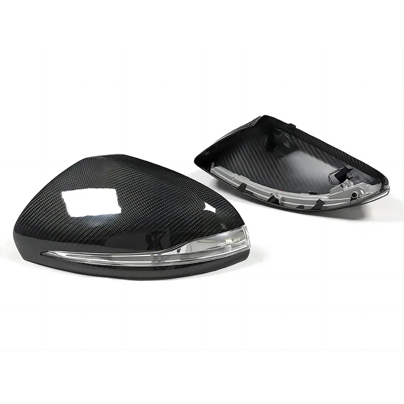 Coque de Rétroviseur Mercedes GLC X253, EQA, EQB X243, EQC N293 en Carbone Véritable de Remplacement, Sec, Forgé ou Liseré Rouge