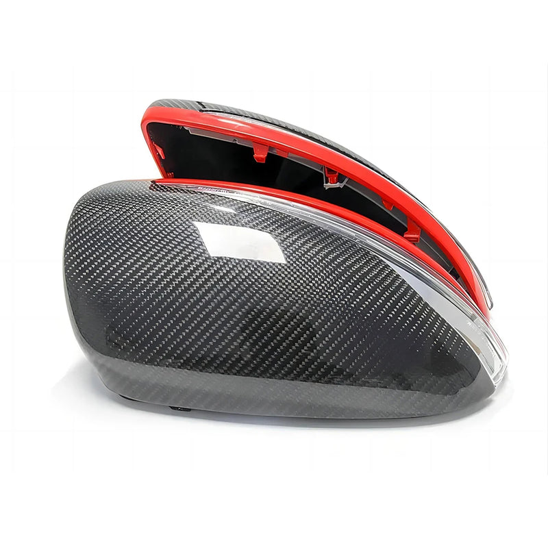 Coque de Rétroviseur Mercedes GLC X253, EQA, EQB X243, EQC N293 en Carbone Véritable de Remplacement, Sec, Forgé ou Liseré Rouge