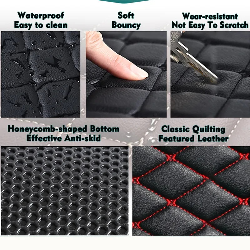 Tapis de Sol Renault Clio 5 2019-2026 Cuir Surpiqué Sur Mesure Jeu de 3 Pièces 33 Coloris