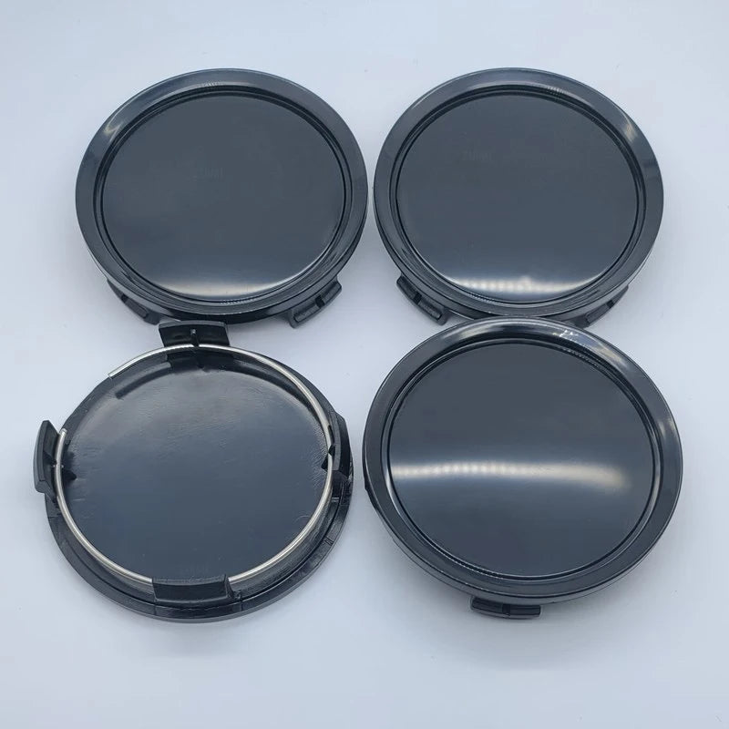 Cache-Moyeux Universels 75mm ABS Noir ou Argent — vue arrière