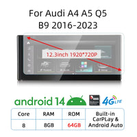 Autoradio Android Audi A4 A5 Q5 B9 CarPlay — détail du support