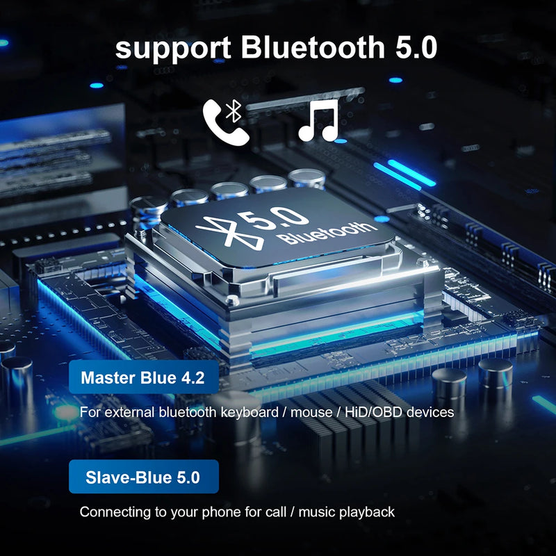 Boîtier CarPlay Android Auto Sans Fil AI Box Android 13 Bluetooth 5.0 GPS