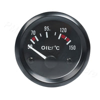 Jauge 52 mm 12V Température d'Eau d'Huile Pression Volts Ampèremètre