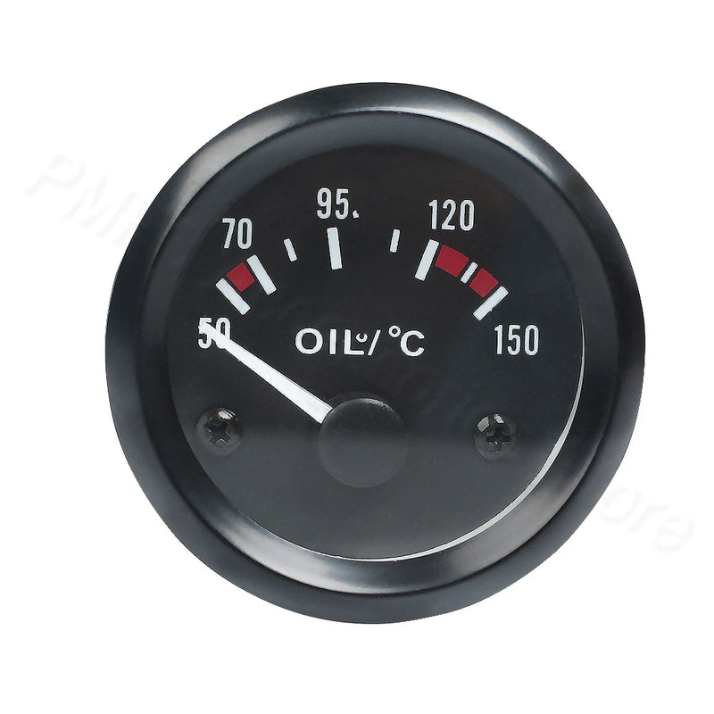 Jauge 52 mm 12V Température d'Eau d'Huile Pression Volts Ampèremètre