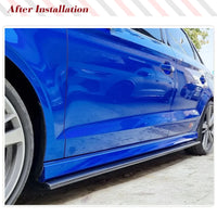 Bas de Caisse Carbone Audi A3 8V Berline S Line et S3 2014-2019, Jupes Latérales 2 Pièces