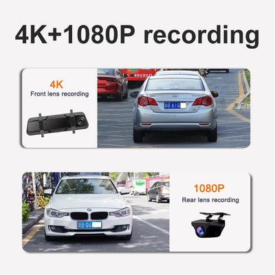 Dashcam A54 10 Pouces 4K CarPlay Sans Fil