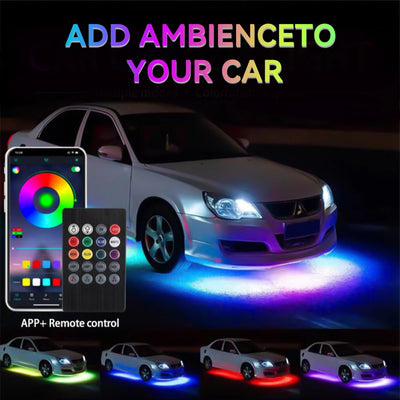 Éclairage d'Ambiance LED RGB Dessous de Caisse Voiture