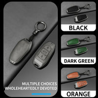 Étui de Protection Clé Peugeot 208 308 3008 Citroën C3 C5 Aircross DS Alliage de Zinc et Cuir