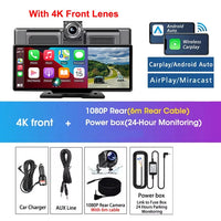 Dashcam Srnubi 10,26 Pouces 4K CarPlay Android Auto