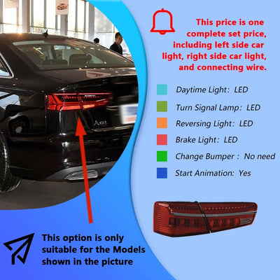 Feux Arrière LED Dynamiques Audi A6 C7 S6 Plug Play