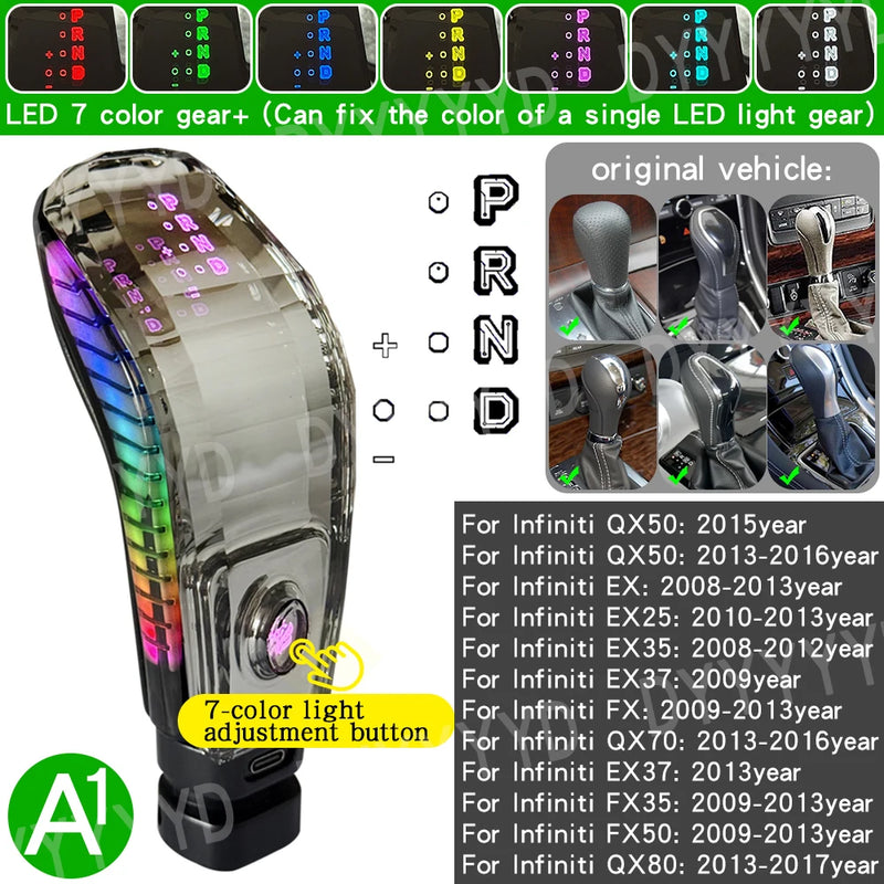 Pommeau de Levier de Vitesses LED Chevrolet Cruze Captiva Orlando — détail de fixation