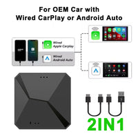Boîtier CarPlay Android Auto Sans Fil AI Box Android 13 Bluetooth 5.0 GPS