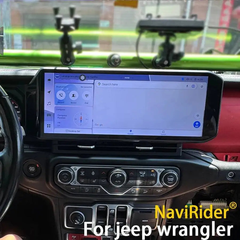 Autoradio Android Écran QLED Jeep Wrangler JL 2018-2022 CarPlay Sans Fil GPS 4G