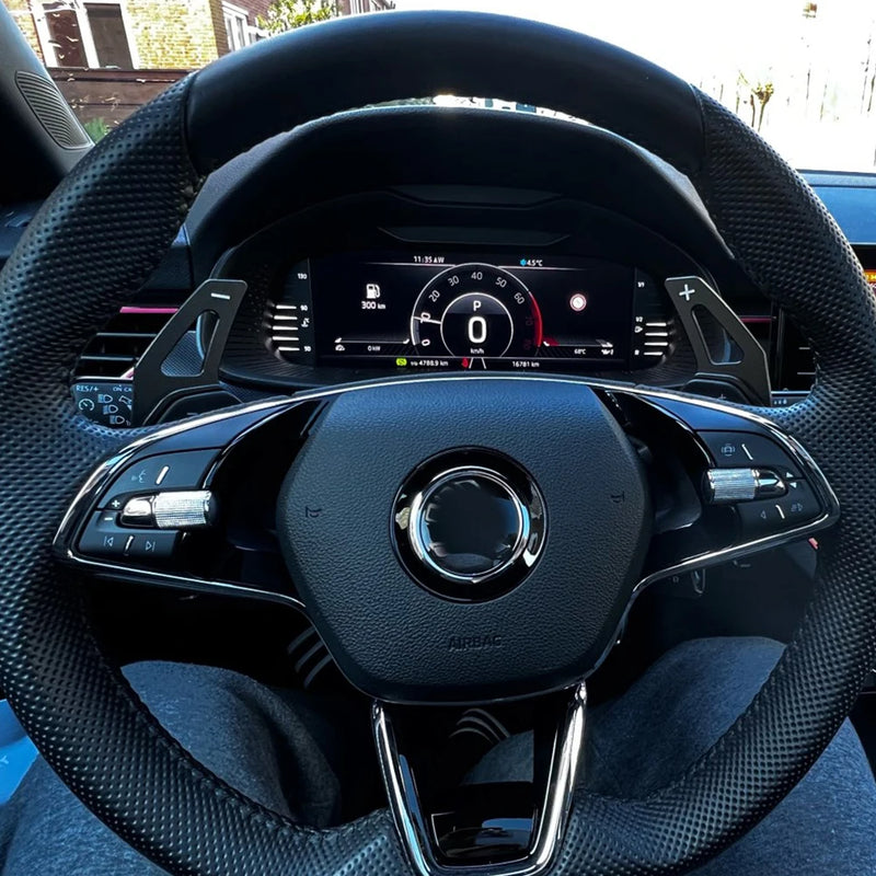 Palettes au Volant Skoda Octavia MK4 RS Enyaq Aluminium Anodisé