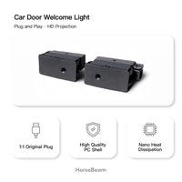 Projecteur Porte Tesla Model 3 2023-2027, Model Y 2025-2027, Lumière de Bienvenue 4K, 2 ou 4 Pièces