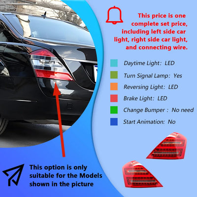 Feux Arrière LED Mercedes Classe S W221 Style Dynamique