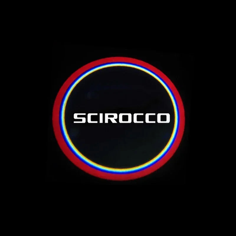 Projecteur Logo Porte Volkswagen Scirocco LED 9 Motifs 2 Pièces