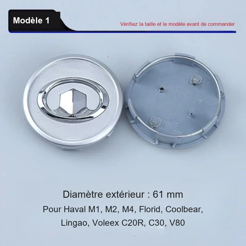 Cache-Moyeux de Roue Great Wall Haval H2 H6 H9 Wingle Voleex 61 mm à 15,3 cm