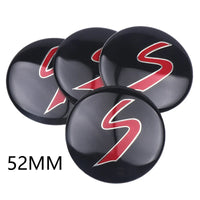 Cache-moyeux Mini Cooper JCW 52 mm autocollants 4 pièces